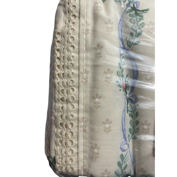 Vintage Fieldcrest Maidstone Cottage Rose Eyelet King Pillowcase Set 1980s New - Picture 4 of 7
